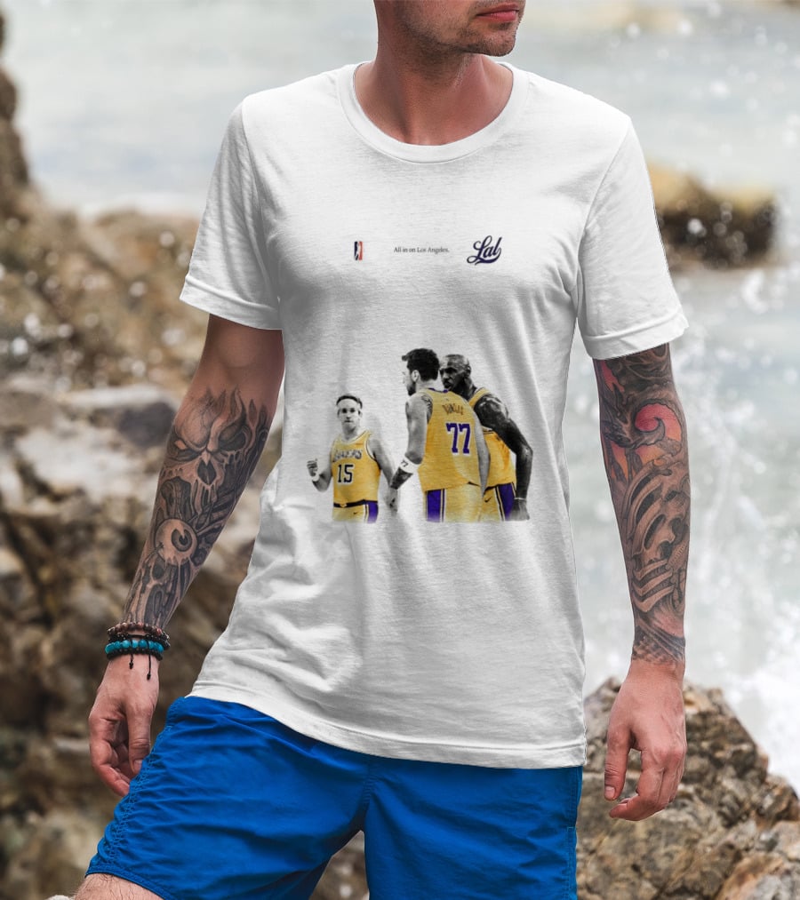 LeBron James Austin Reaves Luka Doncic Lakers Ring Season 2026 Los Angeles NBA Championship Dream Team T-Shirt