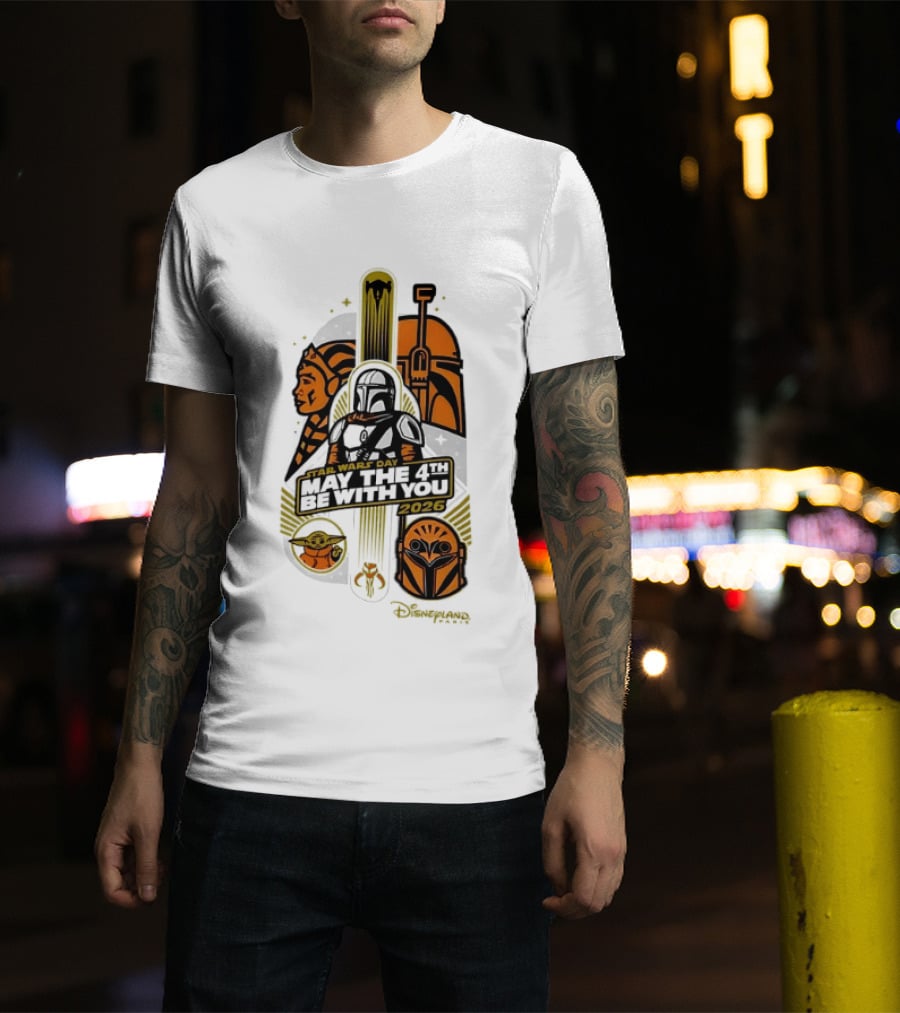 Star Wars Day May The 4th Be With You 2026 Ahsoka Mandalorian Grogu Celebration T-Shirt