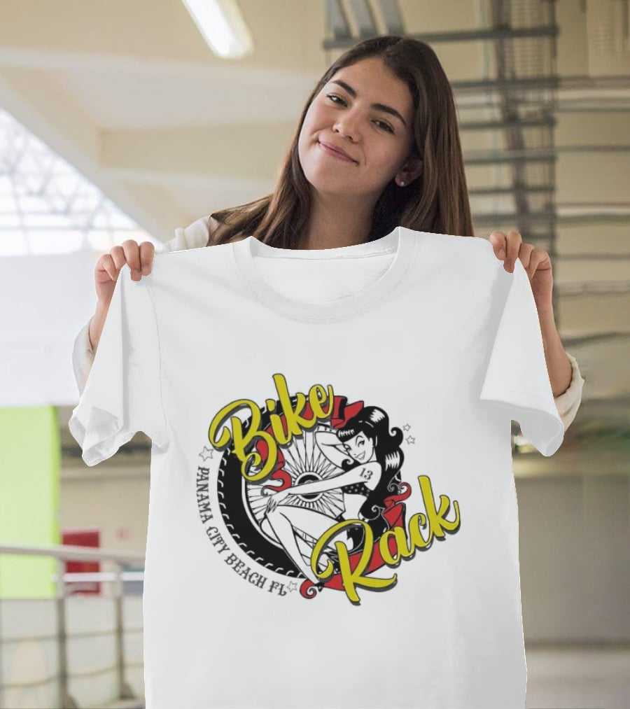 The Bike Rack Panama City Beach Florida Vintage Cycling T-Shirt