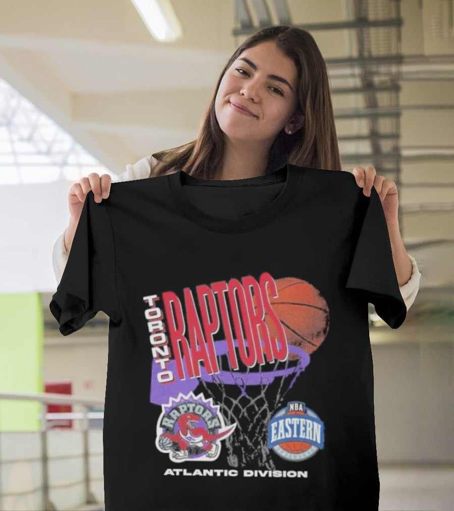 Toronto Raptors 90s Hardwood Classics Atlantic Division Eastern Basketball T-Shirt