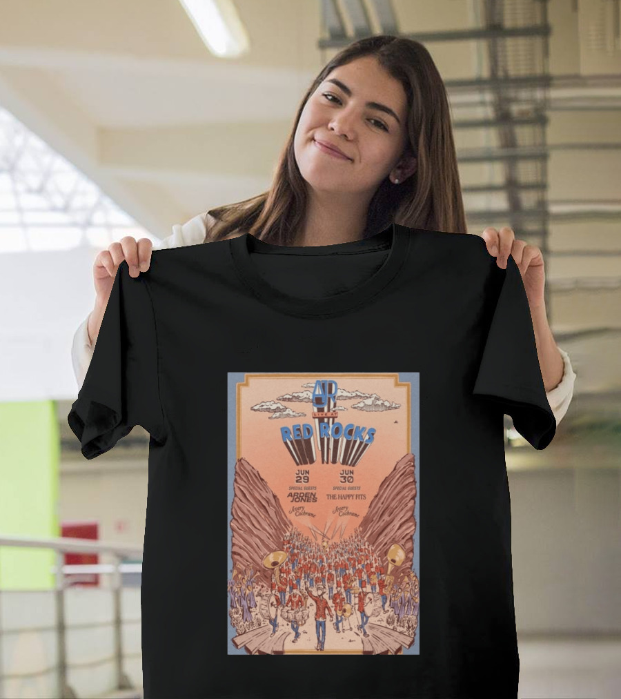 AJR Live At Red Rocks June 29 30 2026 Morrison CO Featuring Red Rocks With Special Guests Ardern Jones The Happy Fits T-Shirt