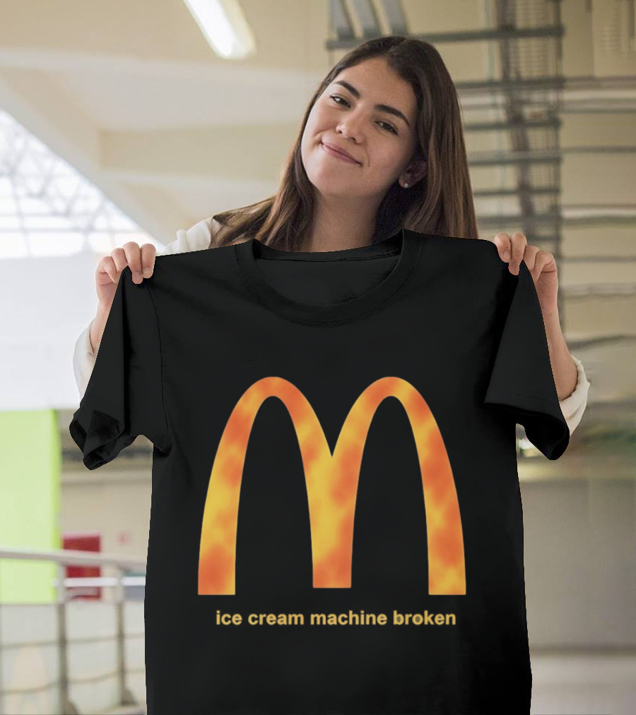 McDonald's Ice Cream Machine Broken Arches Yellow T-Shirt