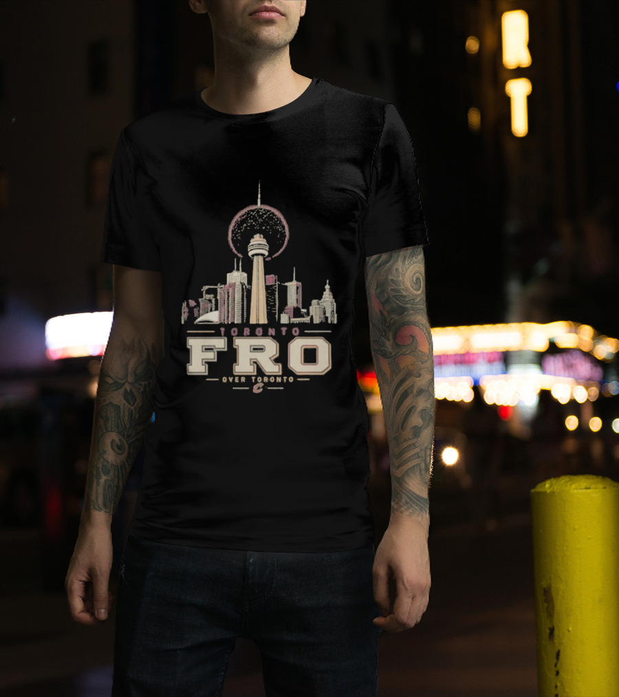 Toronto Fro Over Toronto Skyline Basketball Cleveland Cavaliers T-Shirt