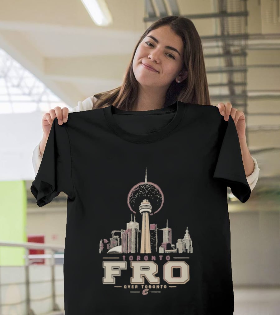 Toronto Fro Over Toronto Skyline Basketball Cleveland Cavaliers T-Shirt