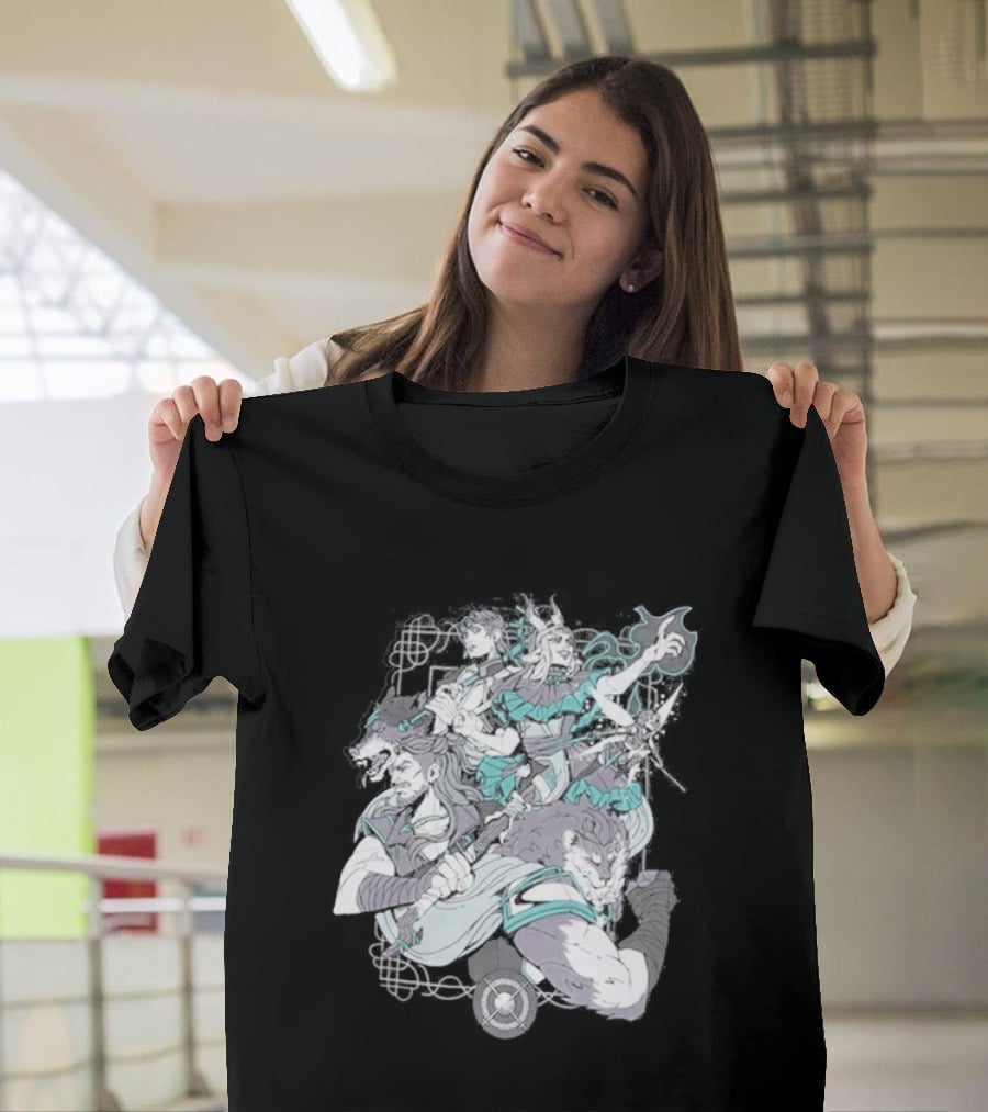 Critical Role Heroes Araman Soldiers Legendary Fantasy Characters T-Shirt