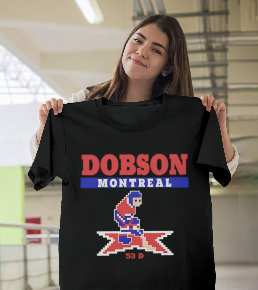 Dobson Montreal Canadiens Pixel Art Hockey 53 D T-Shirt