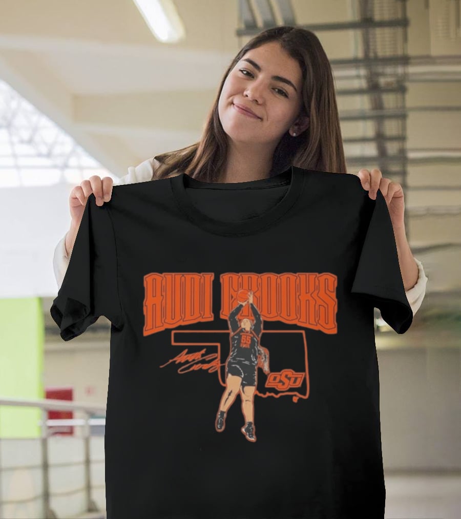 Audi Crooks Oklahoma State Basketball OSU Star Signature T-Shirt