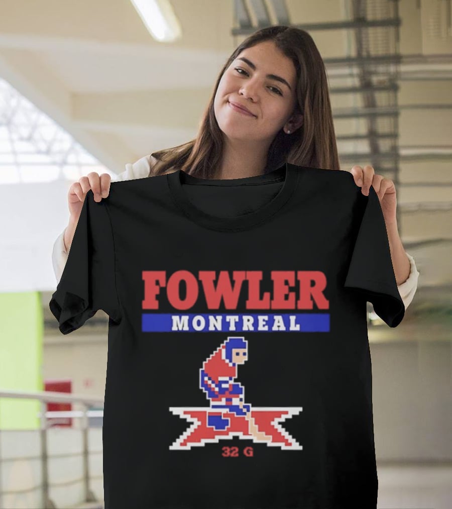 Fowler Montreal 32 G Pixel Hockey Player T-Shirt