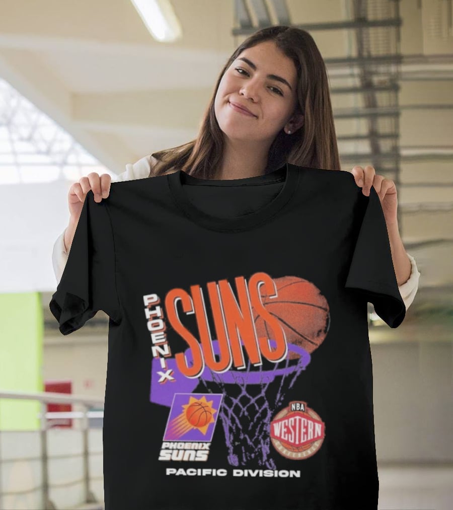 Phoenix Suns 90s Hardwood Classics Pacific Division NBA Western Conference T-Shirt