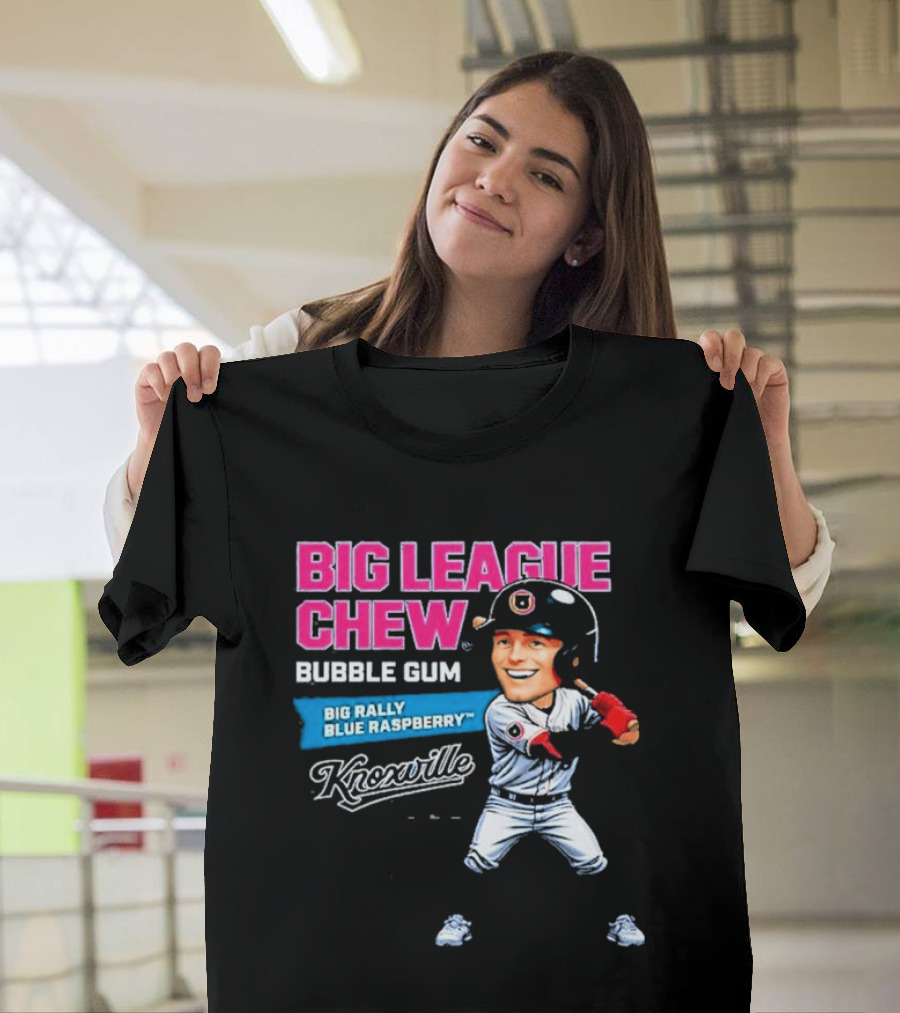 Big League Chew Bubble Gum Big Rally Blue Raspberry Knoxville Smokies T-Shirt