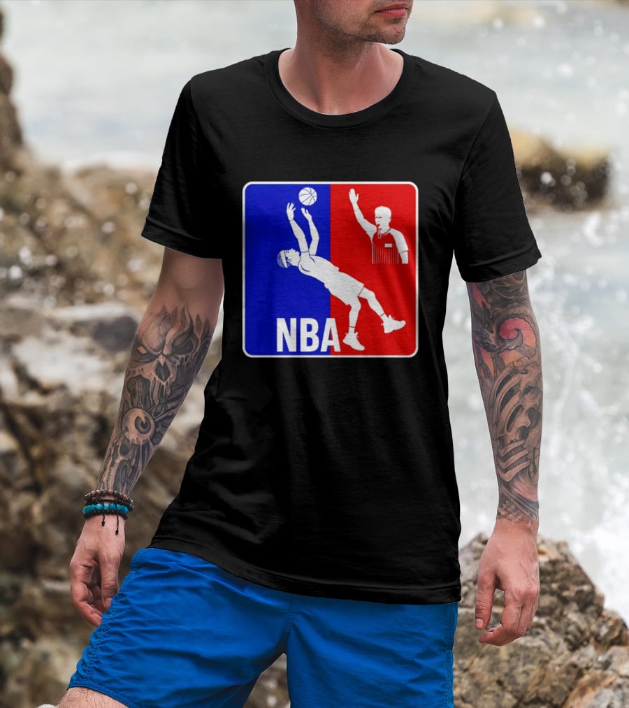 NBA 2026 SGA Flopping Moment OKC Thunder With Referee T-Shirt