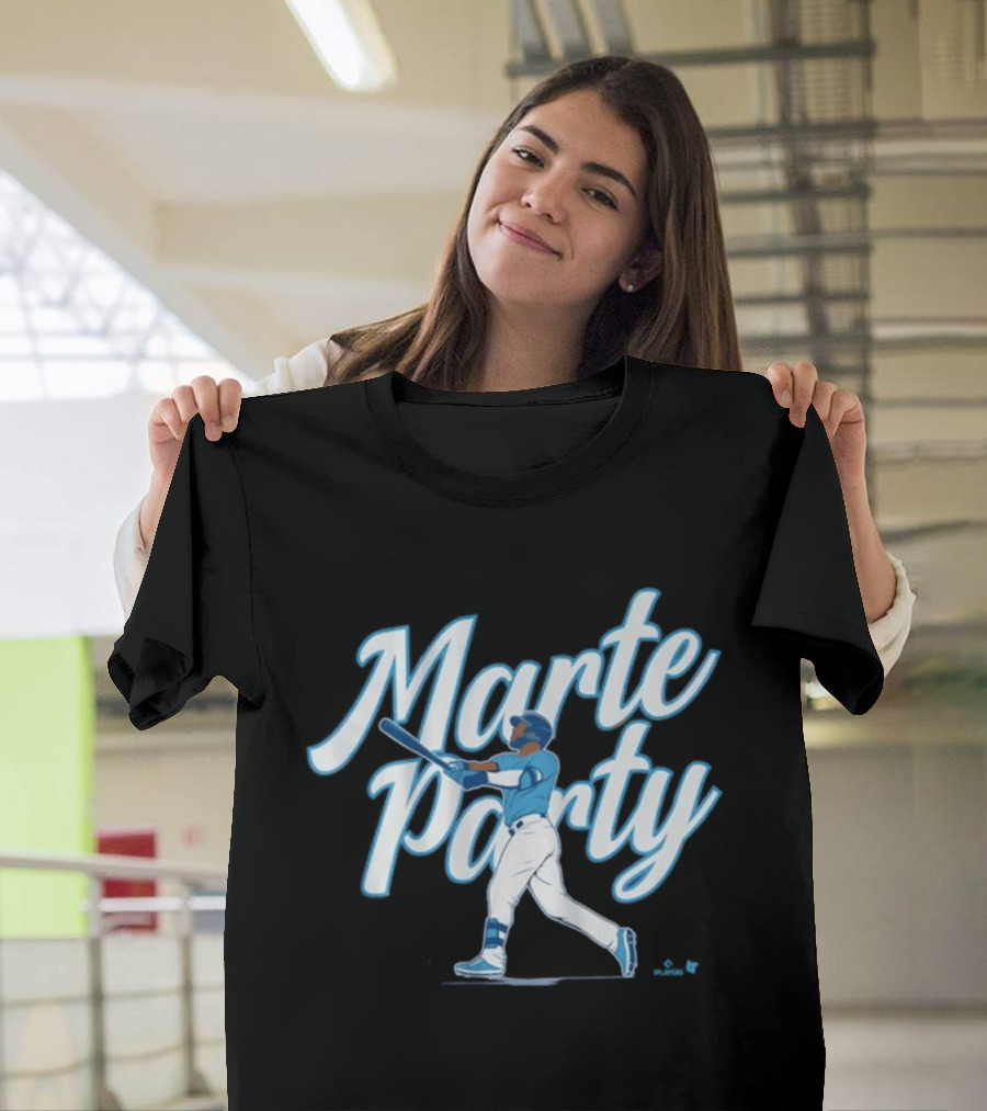 Marte Party Starling KC Baseball Celebration T-Shirt