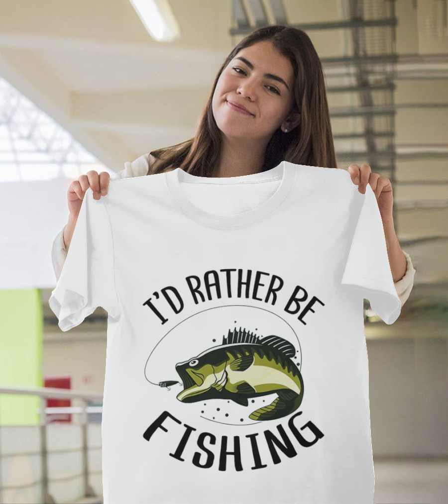 I'd Rather Be Fishing Bass Hook T-Shirt