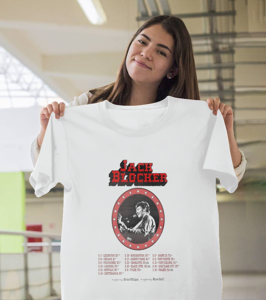 Jack Blocker 2026 Tour Live In Concert Event With Red Stars T-Shirt