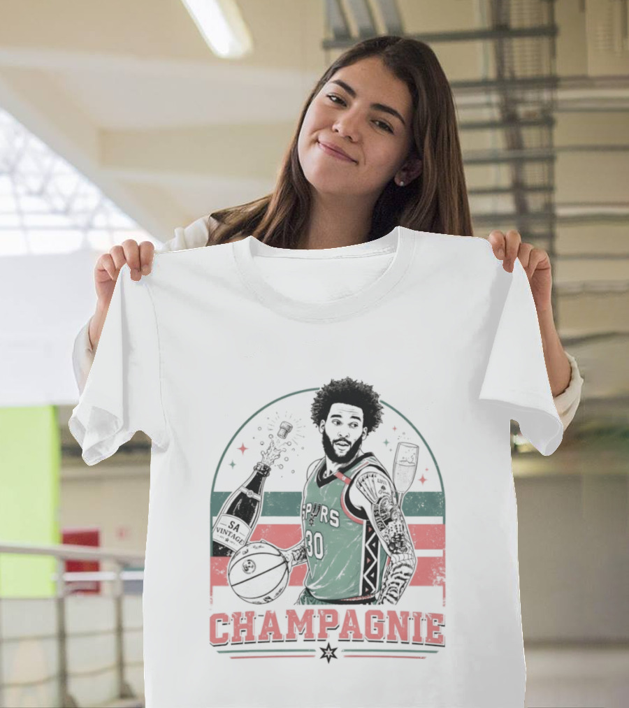 Julian Champagnie San Antonio Spurs Basketball 90s T-Shirt