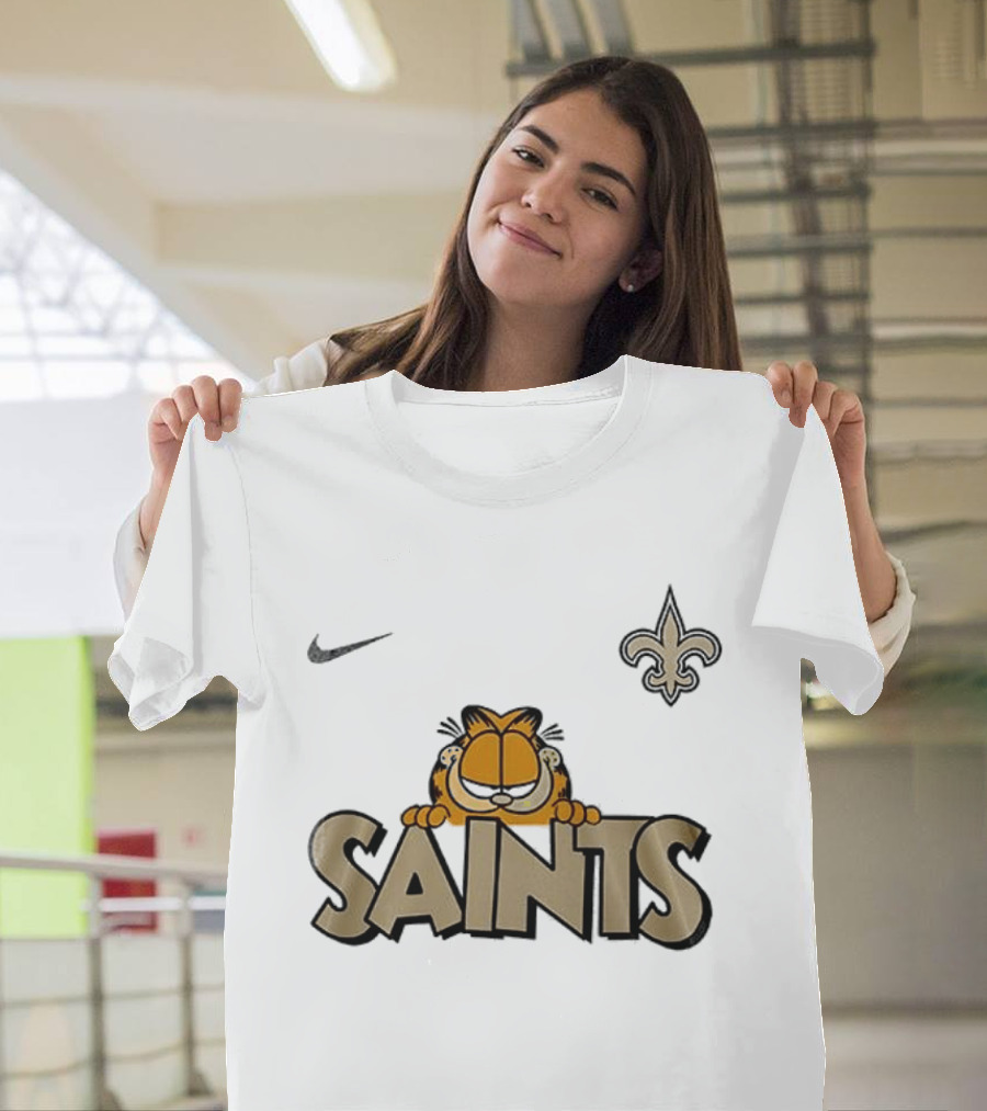 New Orleans Saints Garfield Nike Fleur De Lis T-Shirt