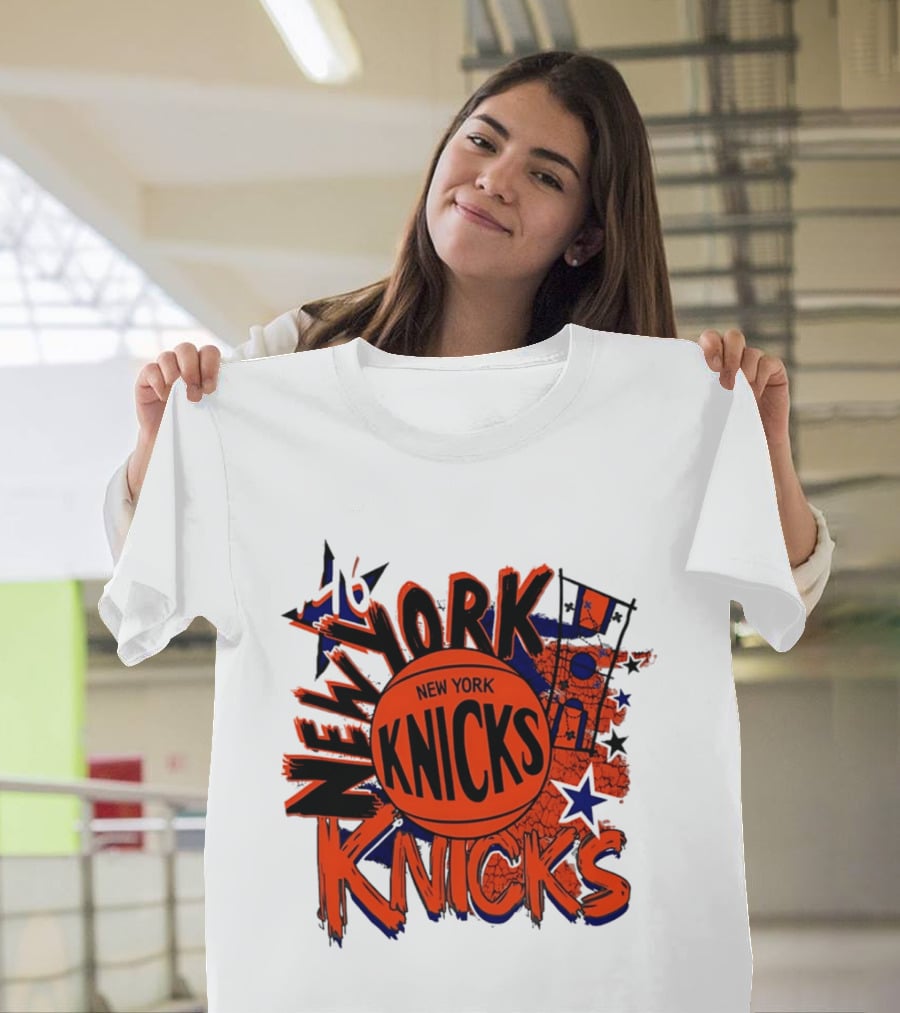 New York Knicks Hardwood Classics Play By Play Vintage Team Basketball T-Shirt
