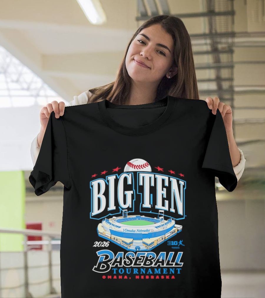 Big Ten Baseball Tournament 2026 Omaha Nebraska Stadium Event T-Shirt
