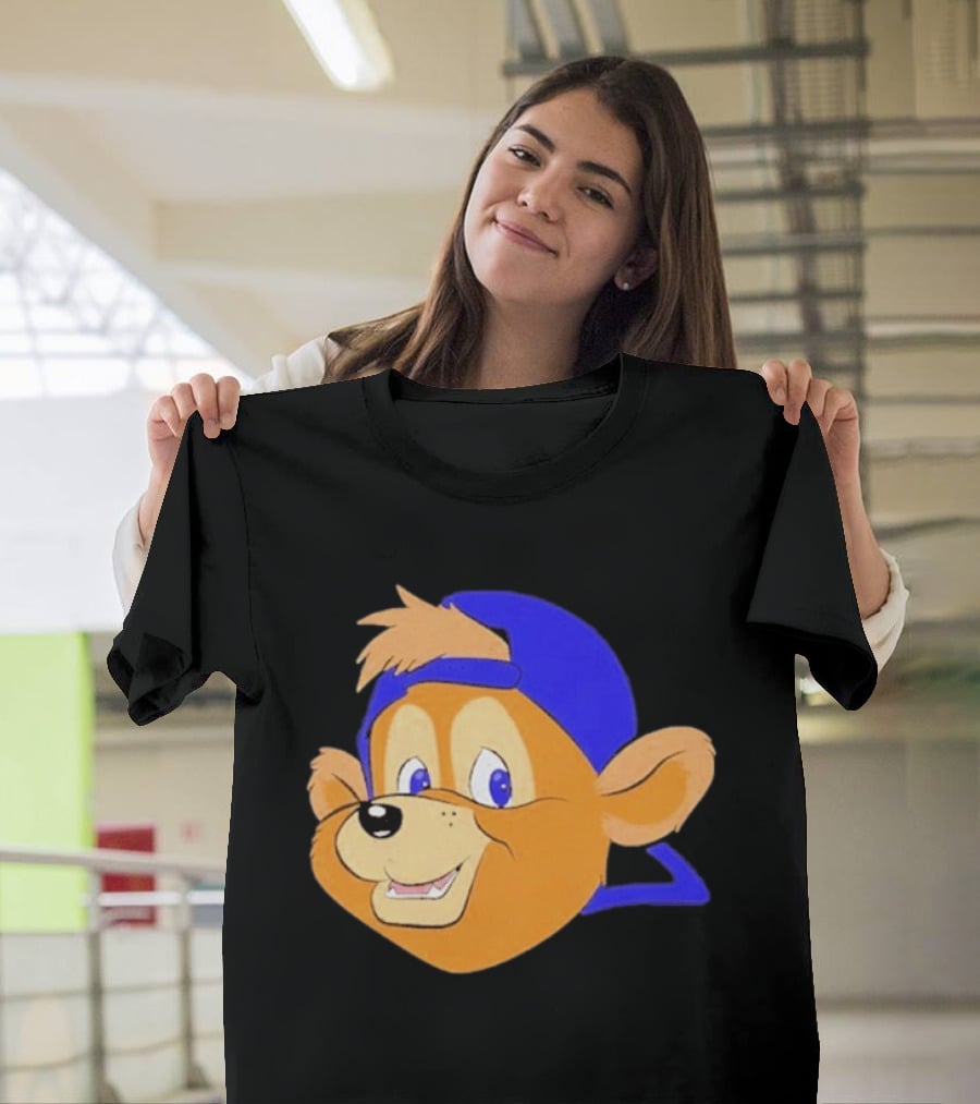 Chicago Cubs Clark Mascot Face Blue Cap T-Shirt