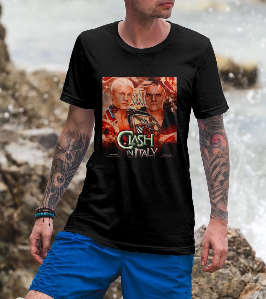 WWE Clash In Italy Cody Rhodes Vs Gunther May 31 Event T-Shirt