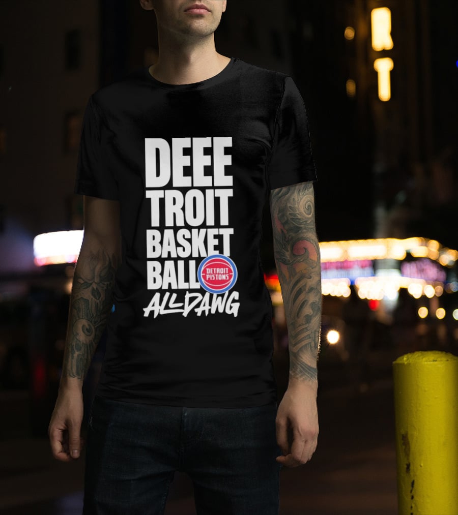 Detroit Pistons Deeetroit Basketball All Dawg T-Shirt