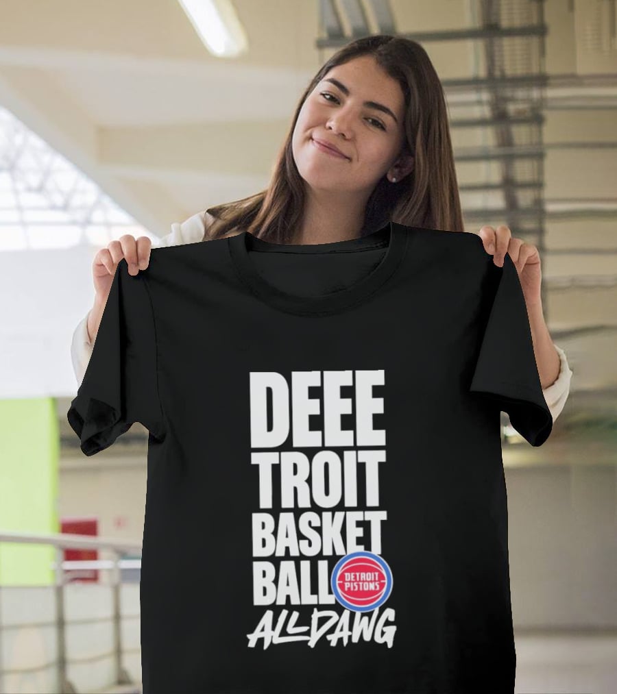 Detroit Pistons Deeetroit Basketball All Dawg T-Shirt