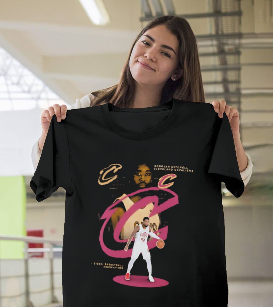 Donovan Mitchell Cleveland Cavaliers Basketball C Legacy 45 T-Shirt