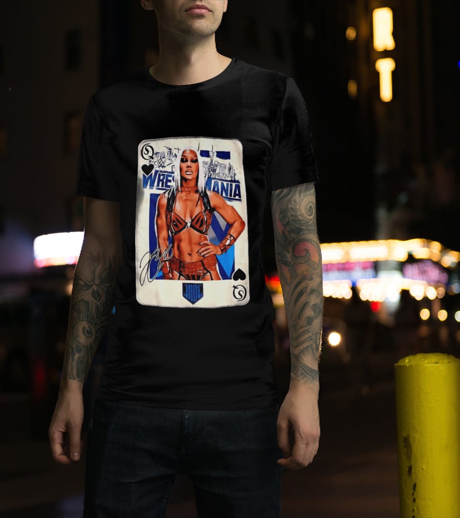 WrestleMania Jade Cargill WWE Playing Card Image T-Shirt