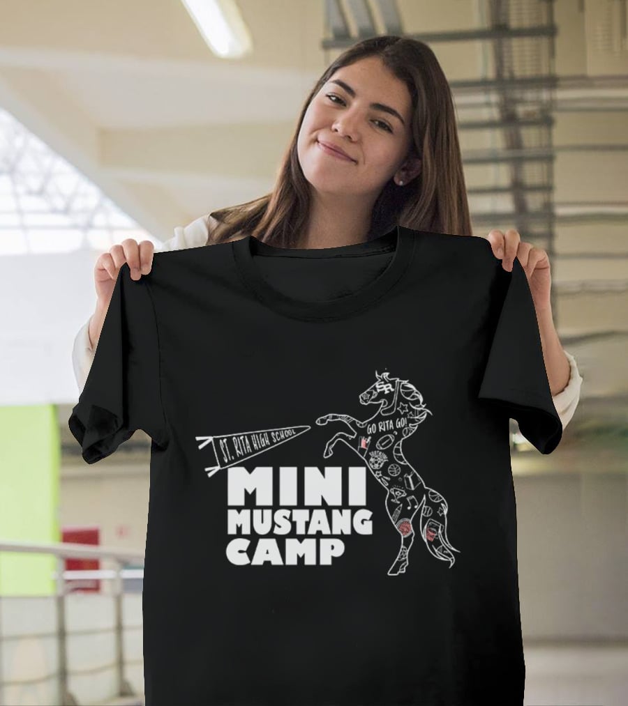 St. Rita High School Mini Mustang Camp Peppy Horse Activities T-Shirt
