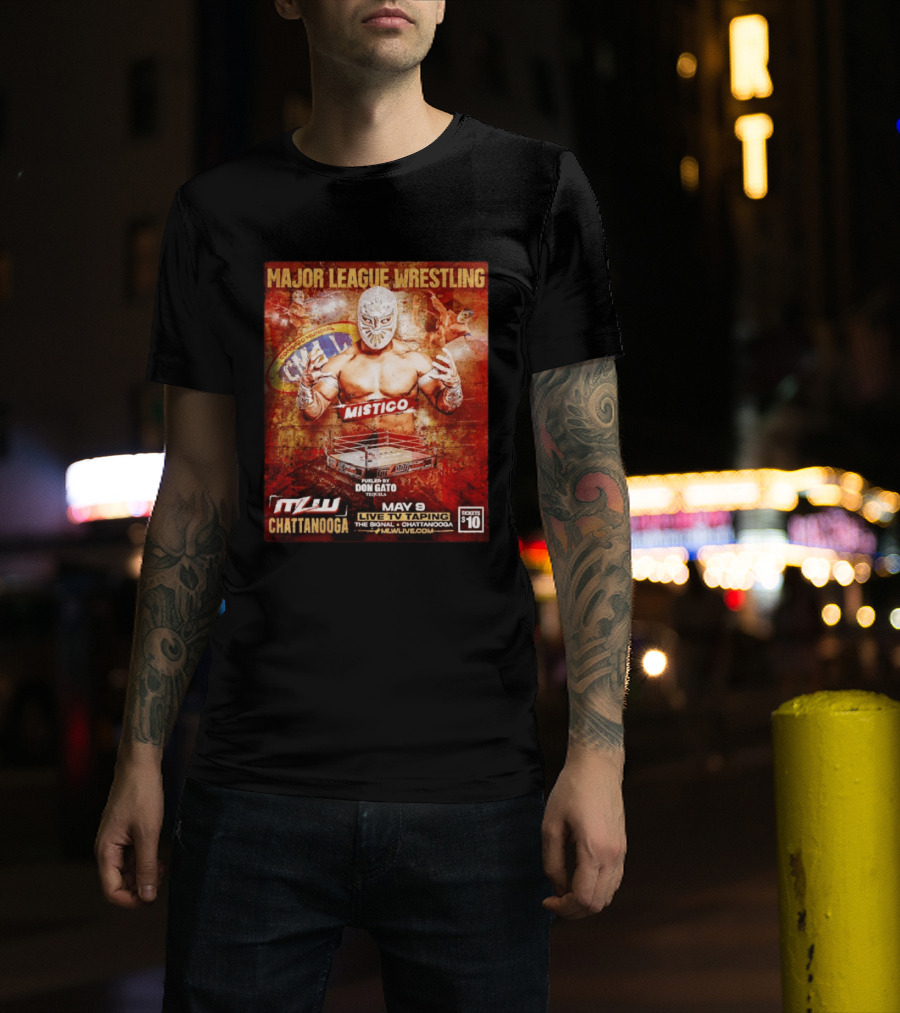 Mistico Major League Wrestling May 9 Live TV Taping The Signal Chattanooga T-Shirt