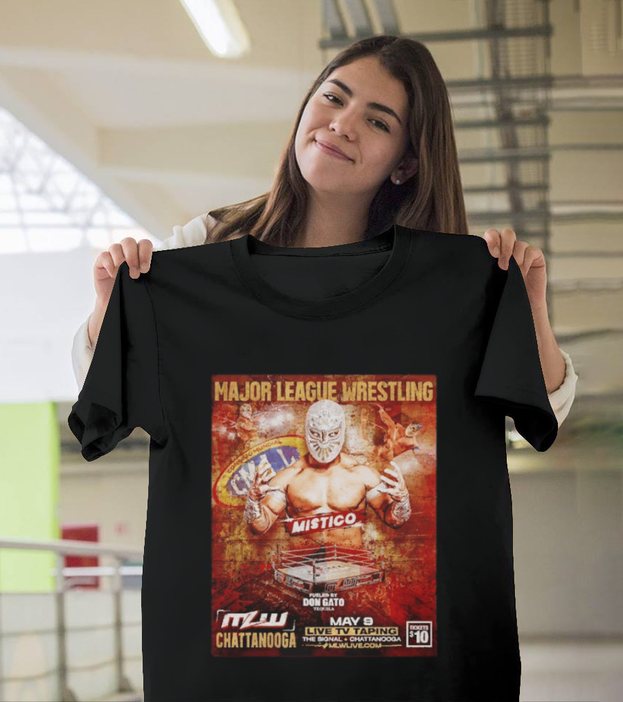 Mistico Major League Wrestling May 9 Live TV Taping The Signal Chattanooga T-Shirt
