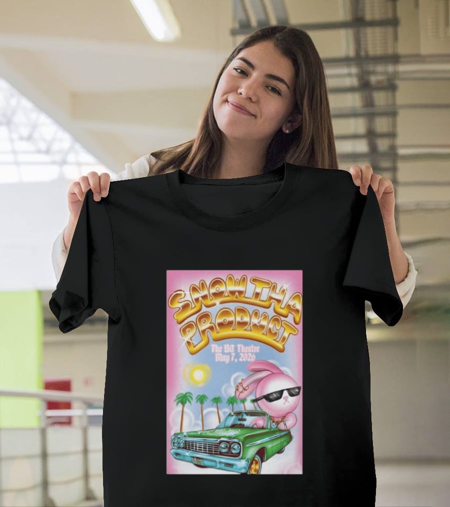 SNOW THA PRODUCT UC Theatre May 7 2026 Pink Bunny Sunglasses Lowrider Palms T-Shirt