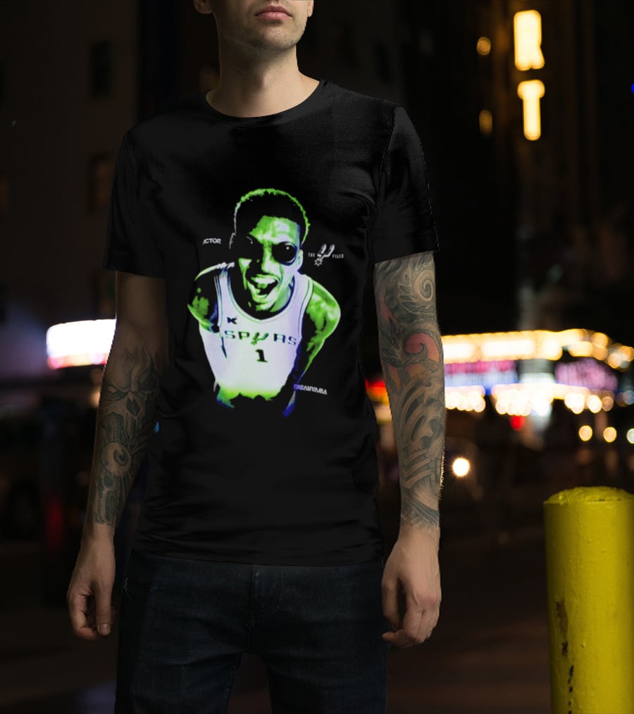 The Alien Victor Wembanyama Spurs X Files Mashup Paranormal Basketball T-Shirt