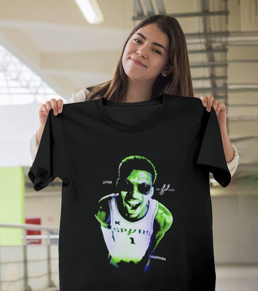 The Alien Victor Wembanyama Spurs X Files Mashup Paranormal Basketball T-Shirt