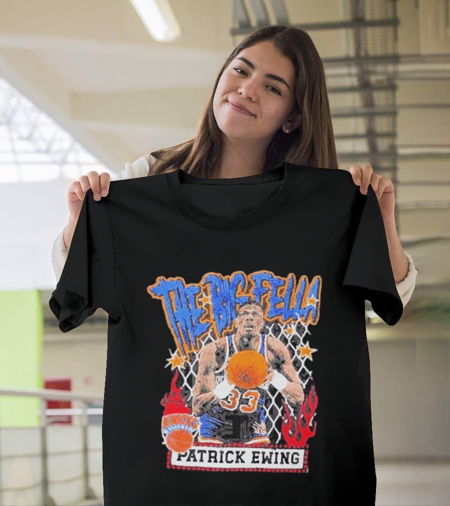 The Big Fella Patrick Ewing 33 New York Knicks Basketball Legend T-Shirt
