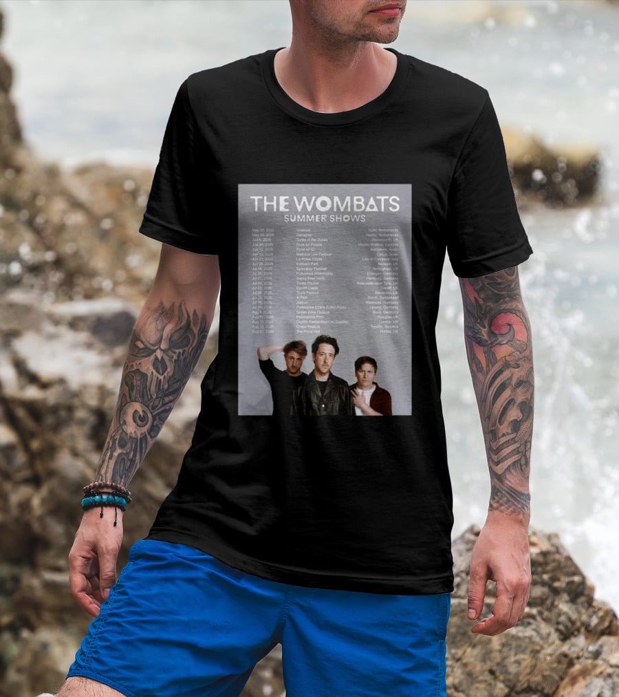 The Wombats Summer Shows 2026 Tour Dates And Locations T-Shirt