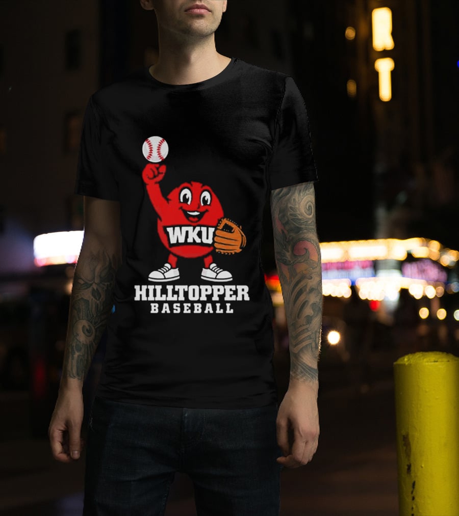 WKU Hilltopper Baseball Mascot With Glove And Ball T-Shirt