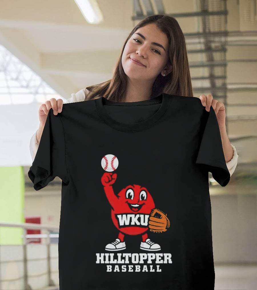 WKU Hilltopper Baseball Mascot With Glove And Ball T-Shirt