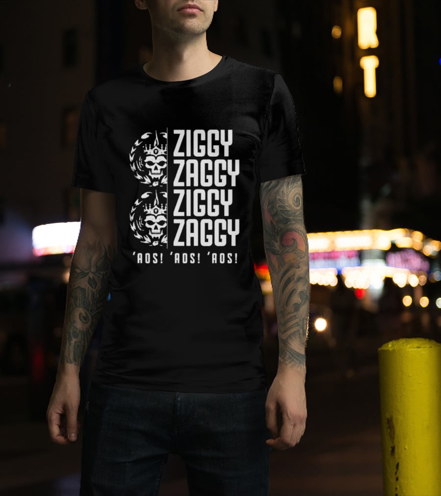 Ziggy Zaggy Ziggy Zaggy Aos Aos Aos Skull Crown Laurel T-Shirt