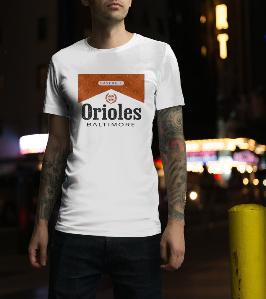 Baltimore Orioles Baseball Marlboro Collaboration T-Shirt