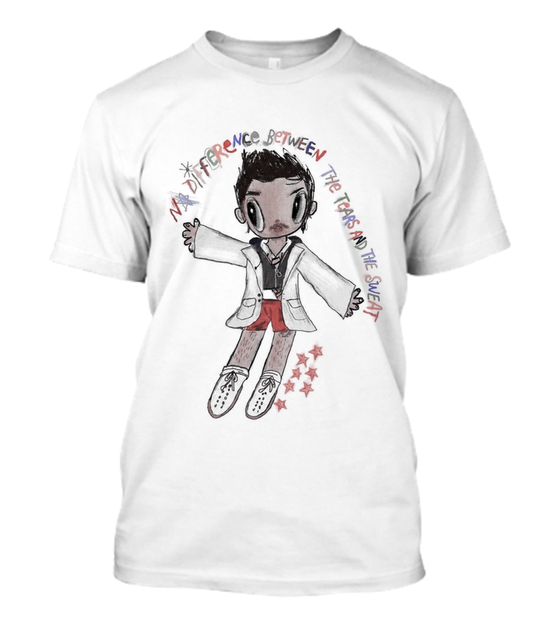 Harry Styles No Difference Between Tears And Sweat Cartoon T-Shirt