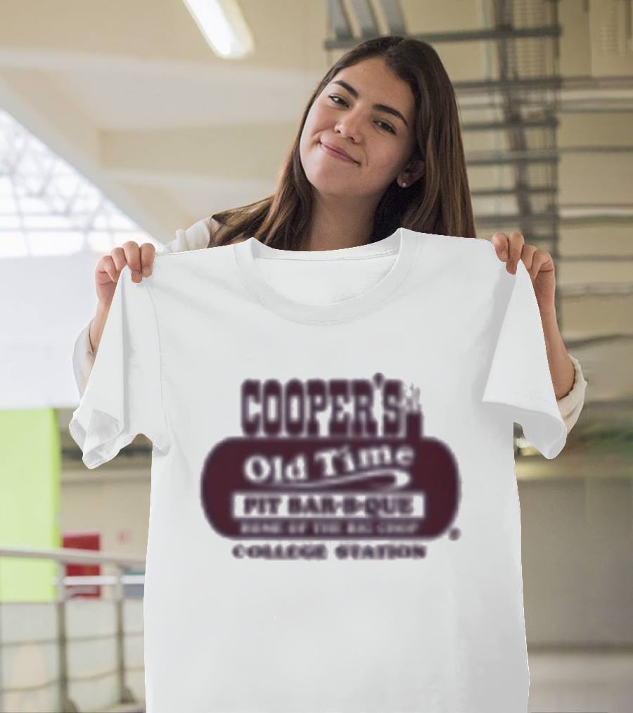 Cooper's Old Time Pit Bar B Que Home Of The Big Chop College Station Texas T-Shirt