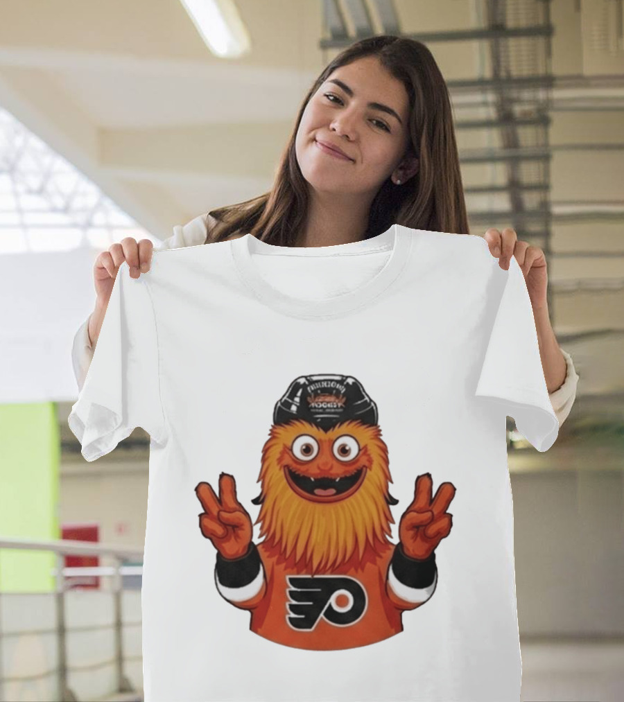 Philadelphia Flyers Gritty Peace Victory Hockey Fan Favorite T-Shirt