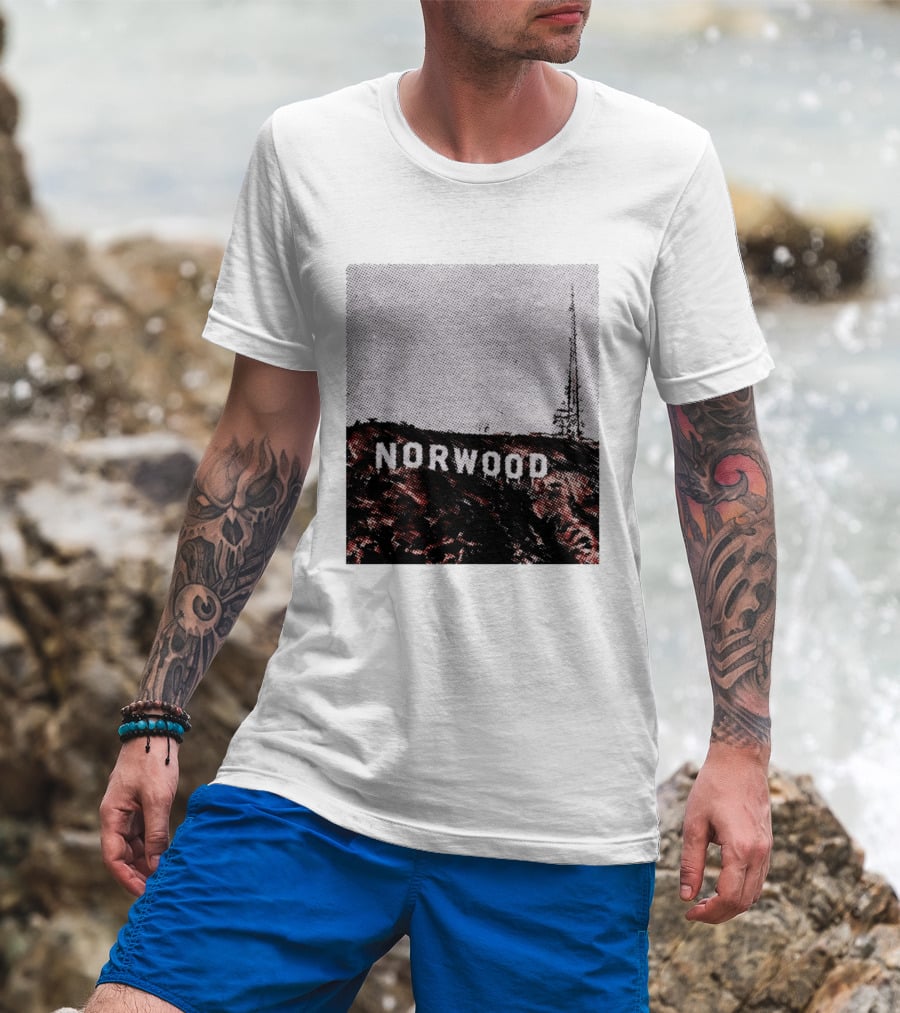 Norwood Hills Sign Parody Hollywood Hills T-Shirt