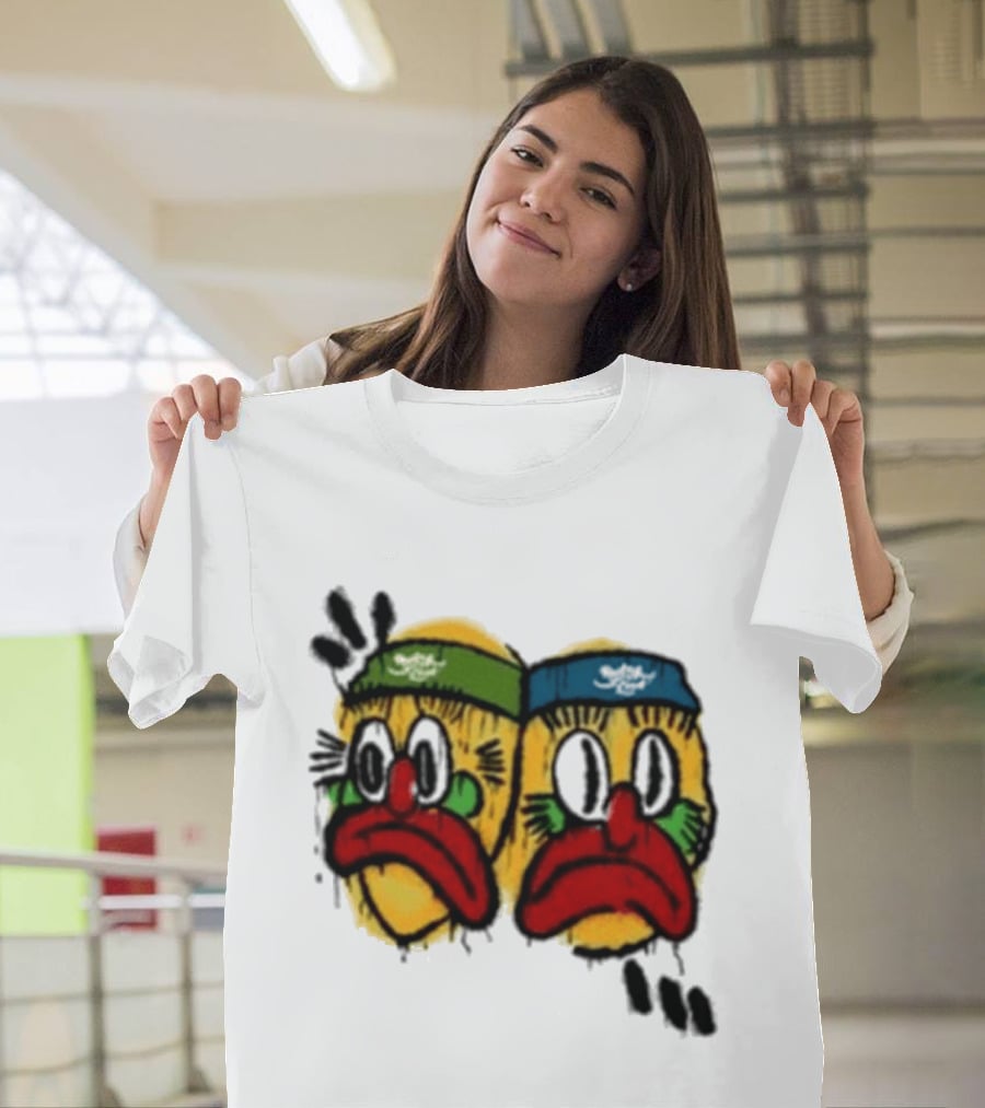 Rolling Loud RL X RL Slawn Jester Two Sad Faces Headbands T-Shirt