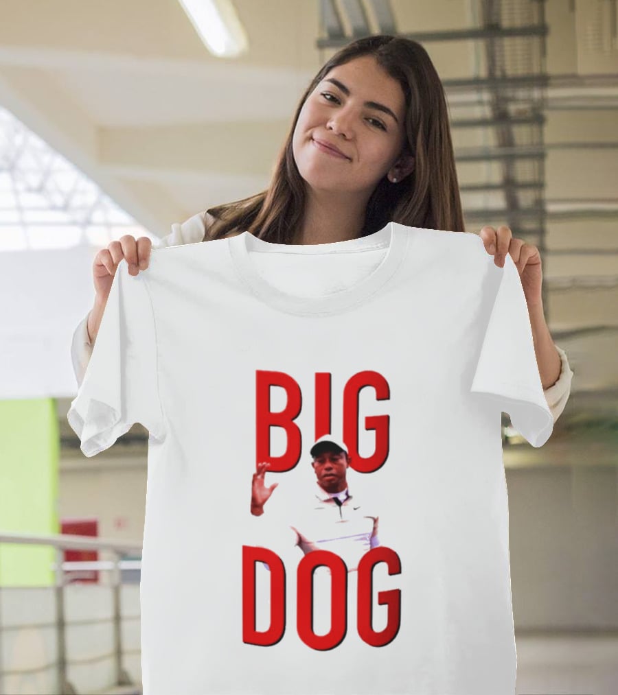 Tiger Woods Big Dog Meme Red Text Sports T-Shirt