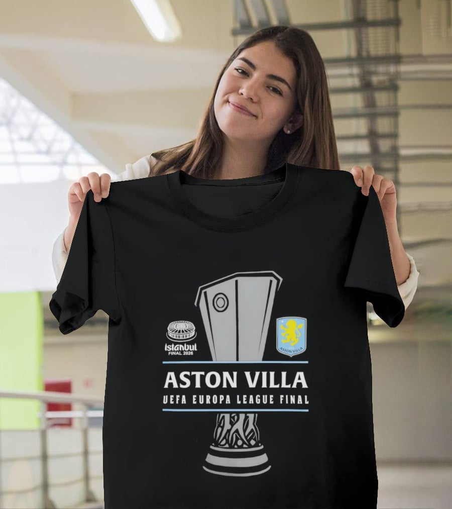 Aston Villa UEFA Europa League Final Trophy 2026 T-Shirt