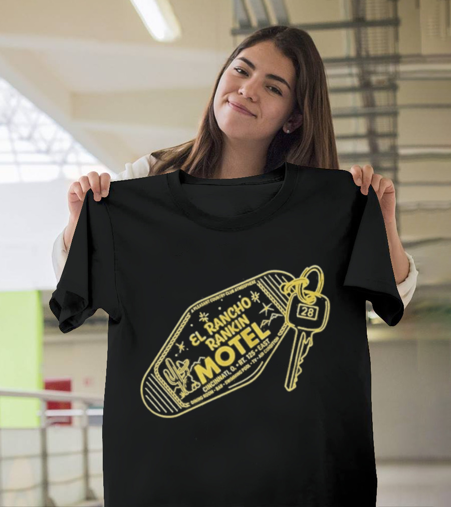 El Rancho Rankin Motel Key Fob Vintage Room 28 Cactus T-Shirt