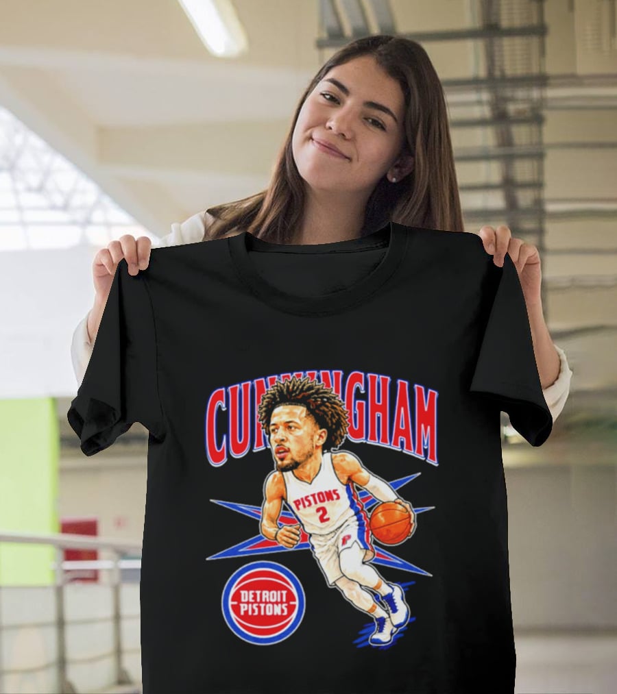 Cade Cunningham Detroit Pistons Basketball Star Number 2 T-Shirt