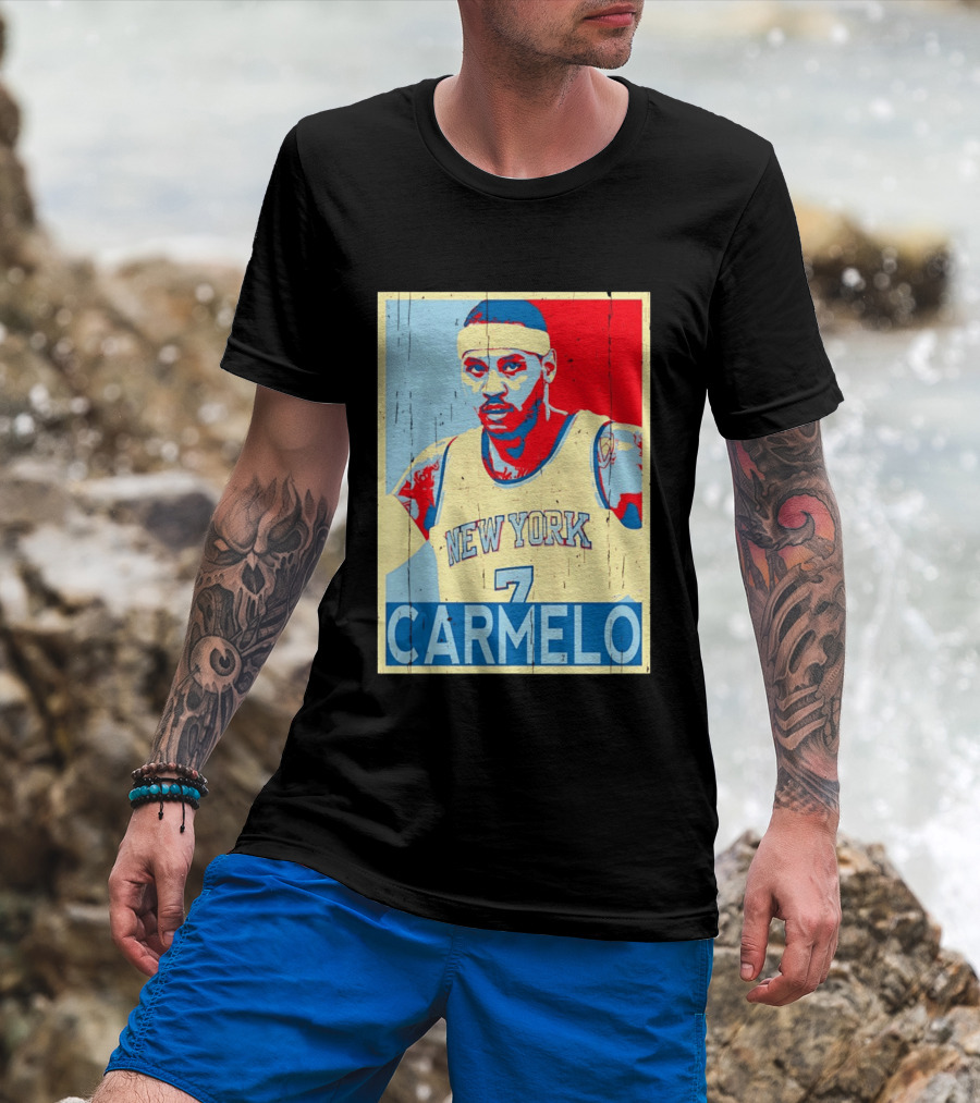 New York Knicks Carmelo Anthony 7 NBA T-Shirt